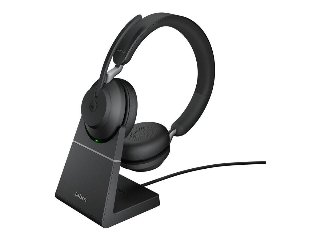 Jabra Evolve2 65 Link380a MS Stereo Stand Black