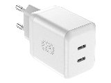 UPSTRÖM CIRKULÄR 35W Dual USB-C GaN oplader - Strømforsyningsadapter