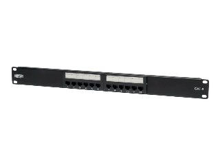 Tripp Lite 12-Port Cat6 Cat5 Patch Panel 568B 110 Punch Down Rackmount RJ45 1URM TAA