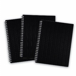 BRIGHTOFFICE Kollegieblok A5. LIN. SORT PP 70/70