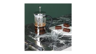Zilverstad Leopold Vienna LV01533, Kande, 1 L, Sort, Rustfrit stål, Transparent, Glas, Plast, Rustfrit stål