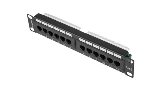 Lanberg PPU6-9012-B 12-Port Patch Panel 1U 10" Cat.6 UTP Black