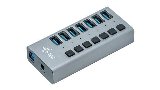 USB 3.0 Charging HUB 7port 36W1m Grå - Hub - 7 porte