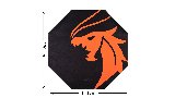 DUTZO Pyro Gaming Floor mat - Stolemåtte - drage - Sort