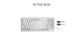Logitech MX Mechanical Mini for Mac - Minimalist Wireless Illuminated Performance Keyboard Pale Grey