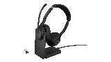 Jabra Evolve2 55 Stereo USB-A Microsoft Teams Sort - Headset - Bluetooth - trådløs - USB-A