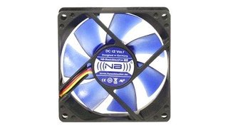 Blacknoise NoiseBlocker BlackSilent Fan X2 PC-kabinet-blæser Sort (B x H x T) 80 x 80 x 25 mm