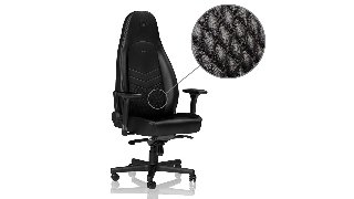 noblechairs ICON Series Real Leather - Black Gamer Stol
