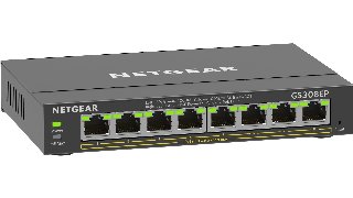 Netgear GS308EP 8-Port PoE+ Gigabit Ethernet Plus Switch (62W)