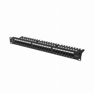 Lanberg Patch Panel 24 - Patch-panel - CAT 6 - med hylde