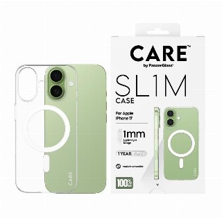 CARE by PanzerGlass SL1M Case Transparent w. MagSafe iPhone 17