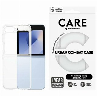 CARE by PanzerGlass Flagship Case Transparent Urban Combat w. Clear Frame Samsung Galaxy Z Flip7 FE | Flip6