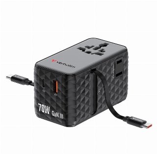 Verbatim 70W 2C Retractable Universal Travel Adapt