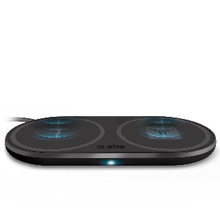 SBS dobbelt trådløs 10W+10W Qi opladerplade