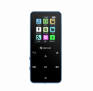 DENVER MP-1830BU BLUE - MP4 media player with built-in bluetooth and rechargeable battery