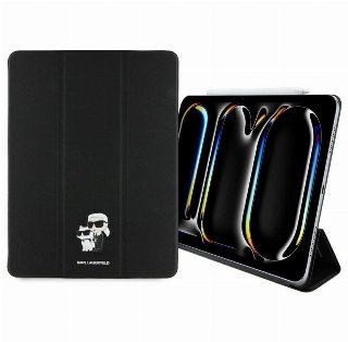 Karl Lagerfeld Saffiano Magnetic Karl & Choupette iPad Pro 13" 2024 Book Cover Case
