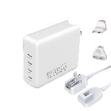 4smarts Wall charger GaN Flex Pro 200W Travel Edition 4x USB-C white Strømforsyning