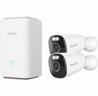 REOLINK Hub med 2 × Argus Eco Ultra 4K | 8 MP | Batteri | IP66