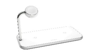 ZENS Dual+Watch Aluminium Wireless Charger White