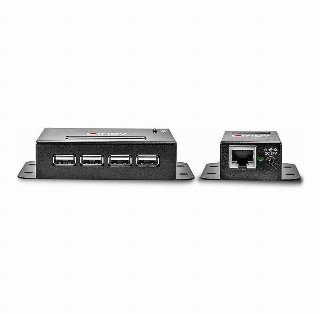 Lindy USB 2.0 4 Port CAT.5/6 Extender With Power Over CAT.5/6