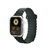 Dux Ducis Strap (Armor Version) Apple Watch Ultra Strap SE 9 8 7 6 5 4 3 2 1 (49 45 44 42 mm) Silicone Magnetic Band Bracelet Green