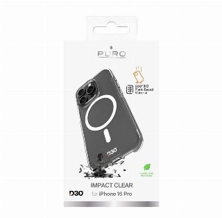 Puro Impact Clear D3O MagSafe Silicone Case for iPhone 16 Pro
