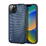 Dux Ducis Fino Case Cover Covered With Nylon Material iPhone 14 Plus Blue