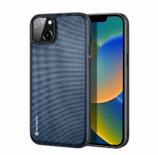 Dux Ducis Fino Case Cover Covered With Nylon Material iPhone 14 Plus Blue