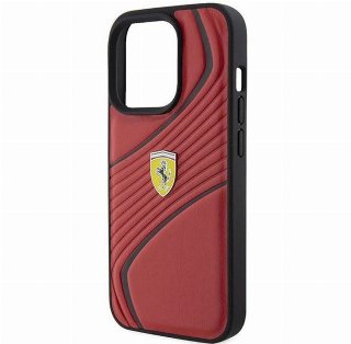 Ferrari Twist Metal Logo Case for iPhone 15 Pro
