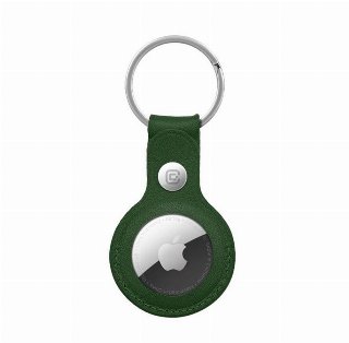 CRONG Leather Case with Key Ring – Protective leather case with key ring for Apple AirTag 1/2