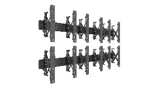 5 års garanti Multibrackets PRO Series M Wallmount Pro MBW3x2U Push In Pop Out - Maks 300 kg