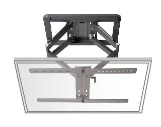 Vivanco 2-armet dreje drejelige buede vægbeslag 85"/60 kg
