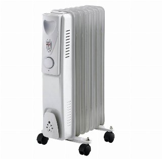 Gripo Olieradiator 1500W med 7 ribber, Grå - Olie radiator