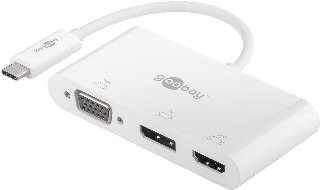 Goobay USB-C™ Multiport Adapter VGA+DP+HDMI™ 1 pc. in po