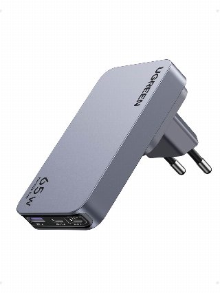 UGREEN Nexode Pro 65W 3-Port GaN Ultra-Slim Fast Travel Charger - Strømforsyningsadapter