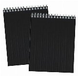 BRIGHTOFFICE Kollegieblok A6. LIN. SORT PP 100 blade