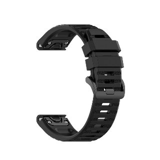 FIXED Silikone rem til Garmin QuickFit 22 mm Sort