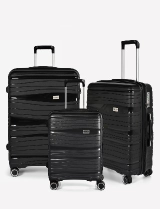 RW Travel Alfrida Collection 3-sæt Kuffert Sort