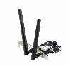 ASUS PCE-AXE5400 WiFi 6E PCI-E Adapter with 2 external antennas. Supporting 6GHz band 160MHz Bluetooth 5.2 WPA3 network security OFDMA and MU-MIMO - Netværksadapter