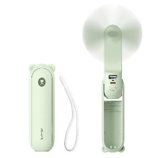 Jisulife Handheld Fan Life8 Mini Portable USB Fan with 2000mAh Power Bank and Flashlight
