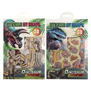 Hobby Mate STICKERS DINOSAURUS by shape 3D 2 ass.