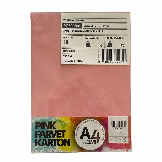Hobby Mate Karton A4 220g. 10 ark PINK