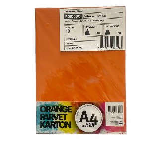 Hobby Mate Karton A4 220g. 10 ark ORANGE