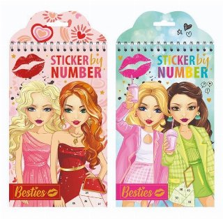 Creative Craft Group BESTIES Sticker by Number 12 ark + 6 ark