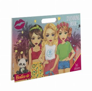 Creative Craft Group BESTIES Malebog 26x35,5cm. 25 ark+sticke
