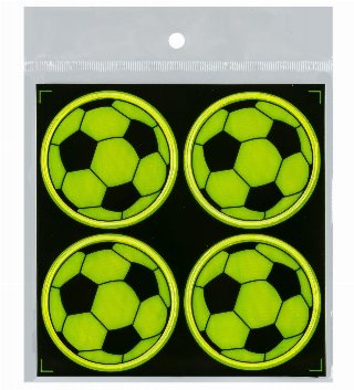 CENTRUM Refleks stickers 4 stk. ø50mm. Fodbolde