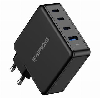 Riversong PowerKub 100W GaN Charger 3xUSB-C/1XUSB-A Output Black