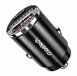 Choetech TC0006 1x USB-A 1x USB-C 30W PD 3.0 car charger (black)