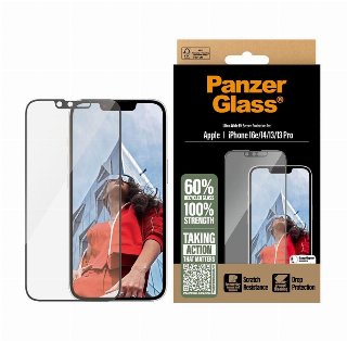 PanzerGlass Screen Protector iPhone 17e | 16e | 14 | 13 | 13 Pro | Ultra-Wide Fit w. EasyAligner - Skærmbeskytter - glas