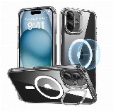 ESR Classic Hybrid (HaloLock) case with stand for iPhone 16 Plus (transparent)